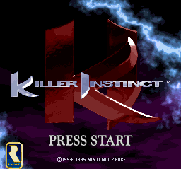 Killer Instinct (Europe) Title Screen